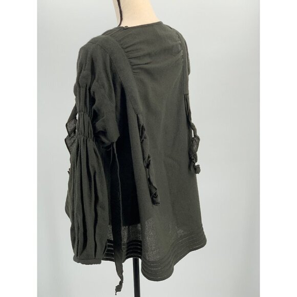 Renli Su 100% Wool Sweater Size SX Green - Picture 4 of 14